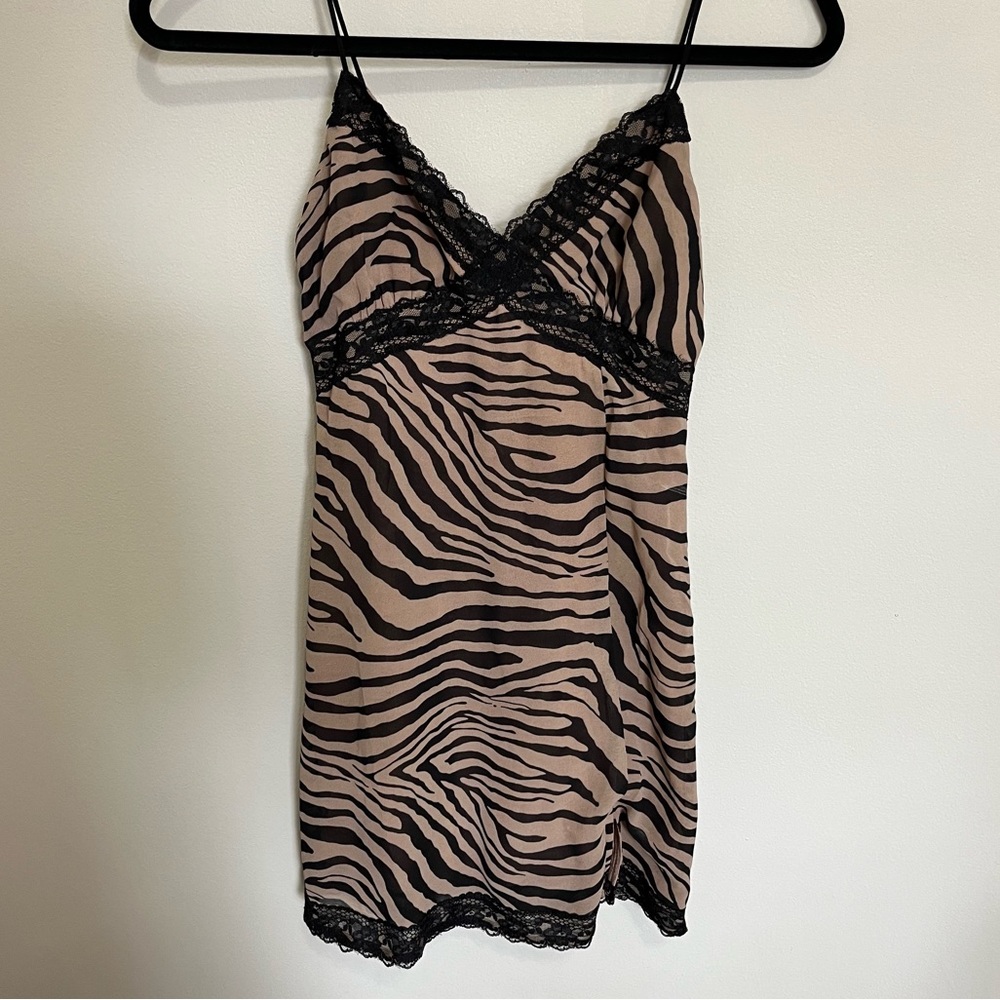Tiger Print Lace Mini Dress